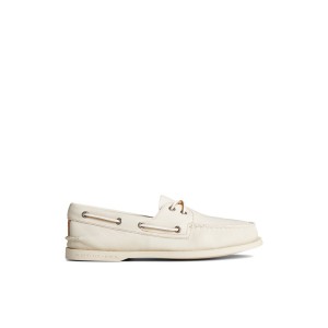 Beige Sperry Authentic Original 2-Eye Nubuck Boat Shoe | 5089-VOZUA