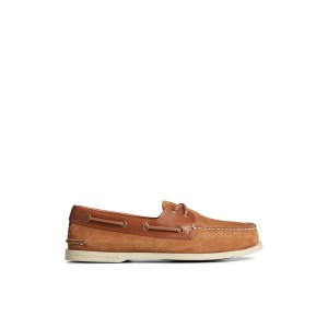 Beige Sperry Authentic Original Nubuck Boat Shoe | 2798-PQHMR