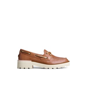 Beige Sperry Lug Boat Shoe | 1043-QECIM