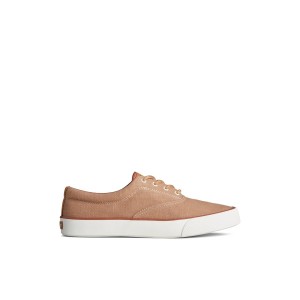 Beige Sperry Striper II Slub Linen Sneaker | 4937-KXYDB