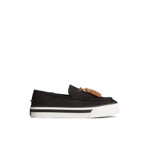 Black Sperry Sea Sailor Platform Sneaker | 8350-EDAQW