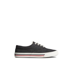 Black Sperry Striper II Linen CVO Sneaker | 0726-CFKBG