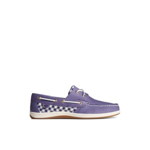 Blue Sperry Koifish Gingham Boat Shoe | 1238-ECJLU