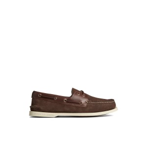 Brown Sperry Authentic Original Nubuck Boat Shoe | 2918-PBSXQ