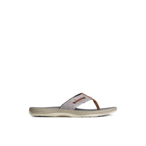 Grey Sperry SeaCycled Baitfish Baja Flip Flop | 2104-GXBLY