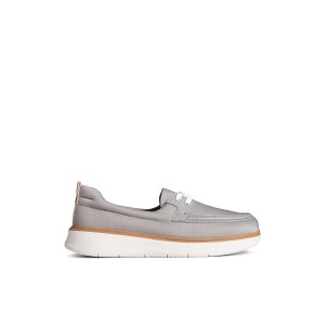 Grey Sperry Skipper Boat Shoe | 6398-WPCIU