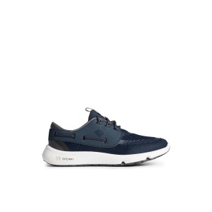 Navy Sperry 7 Sea 3-Eye Sneaker | 8726-OTNQU