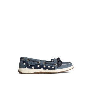 Navy Sperry Angelfish Floral Boat Shoe | 8462-ZYSMP