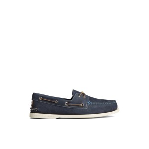 Navy Sperry Authentic Original 2-Eye Nubuck Boat Shoe | 7416-JWYDB