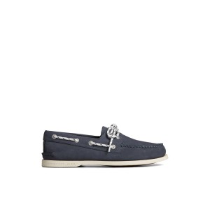 Navy Sperry Authentic Original Nautical Nubuck Boat Shoe | 1748-UZXGI