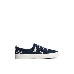 Navy Sperry Crest Vibe Floral Sneaker | 0851-ZRVXY