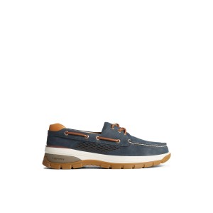 Navy Sperry Gold Cup Billfish PLUSHWAVE Boat Shoe | 0824-XLTUG