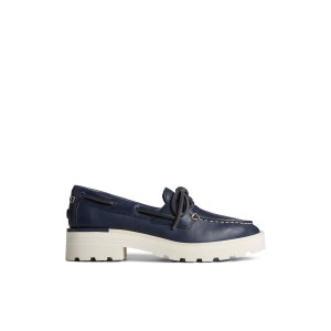 Navy Sperry Lug Boat Shoe | 4508-SPELI