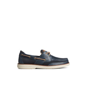 Navy Sperry Surveyor 2-Eye Boat Shoe | 2159-RSBXE