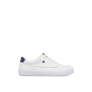 White Sperry Boardwalk Leather Sneaker | 1420-YKUTN