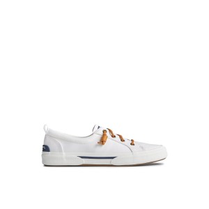 White Sperry Pier Wave Lace Up Sneaker | 2591-ZDANS