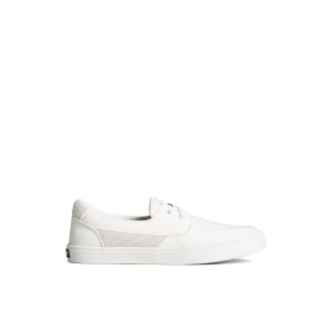 White Sperry SeaCycled Bowery Sneaker | 8031-SDKZQ