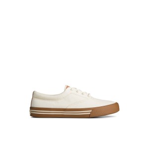 White Sperry Striper II Linen CVO Sneaker | 1826-QLRPZ