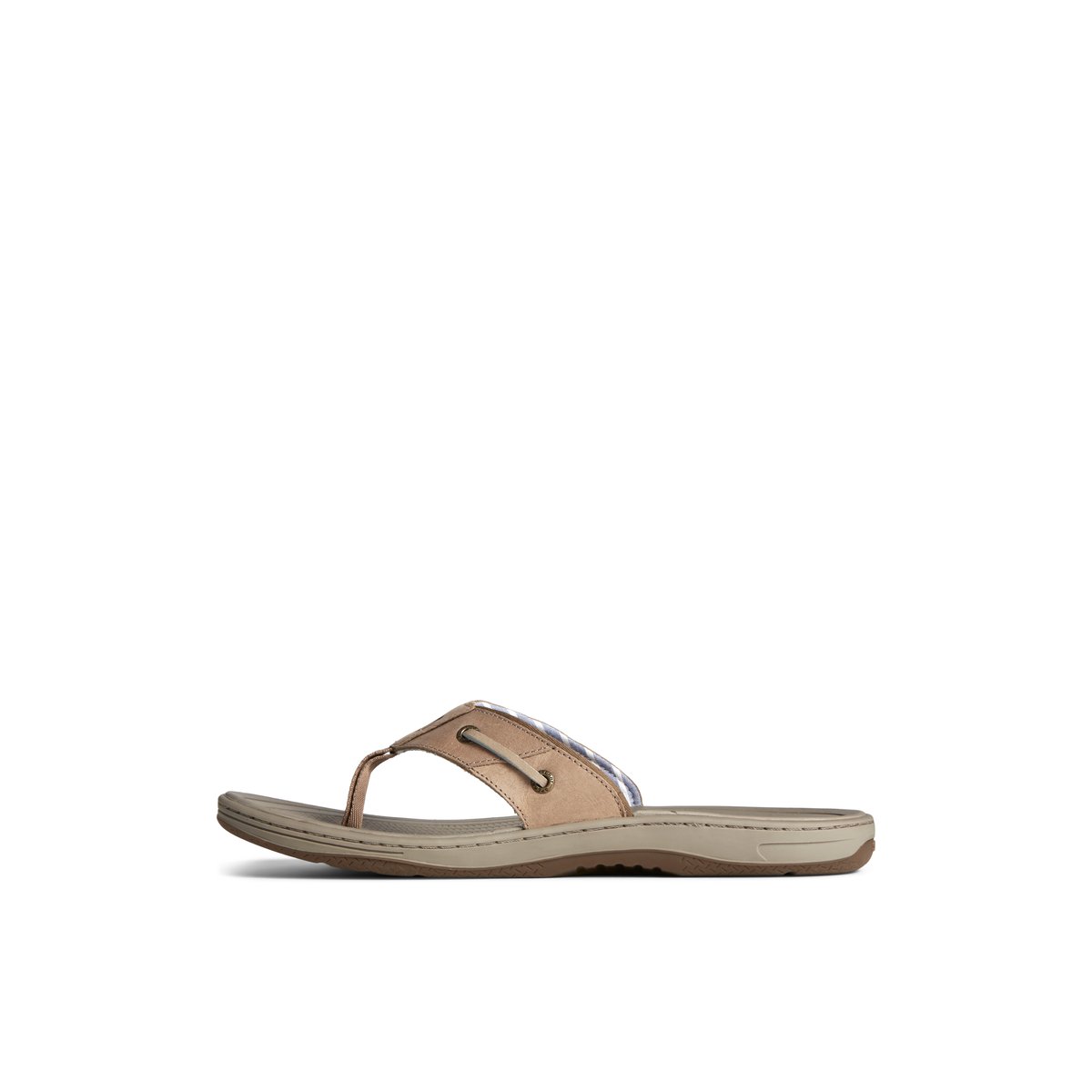 Beige Sperry Baitfish Leather Flip Flop | 1947-DIOMX