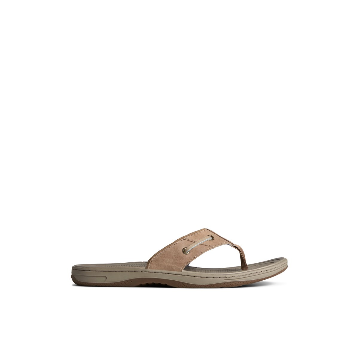 Beige Sperry Baitfish Leather Flip Flop | 1947-DIOMX