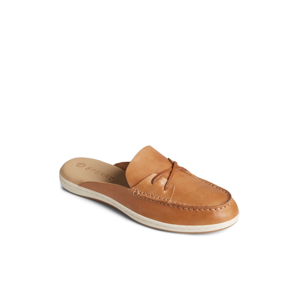 Beige Sperry Mulefish Leather Boat Shoe | 7840-KQORW