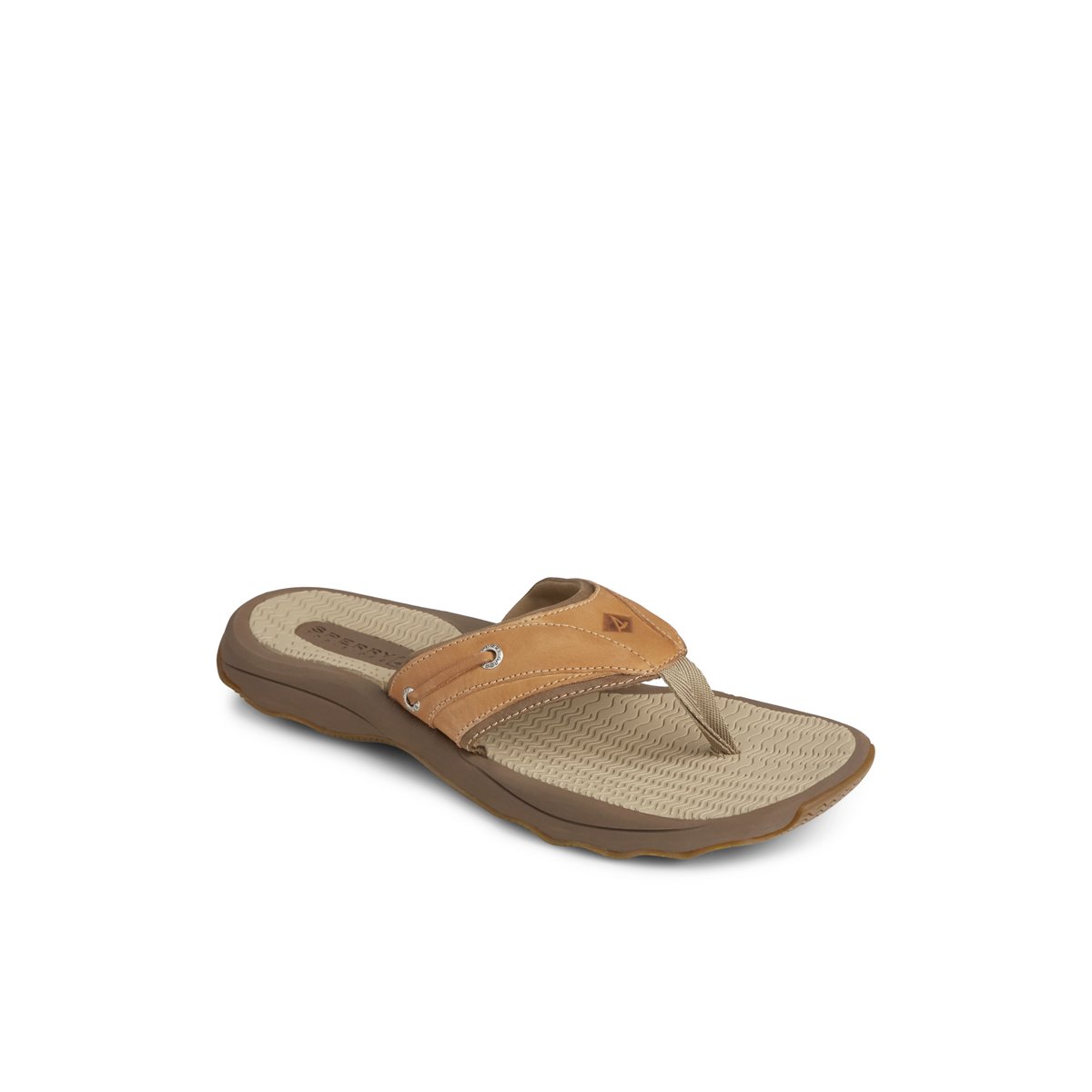 Beige Sperry Outer Banks Flip Flop | 7834-AOVXP