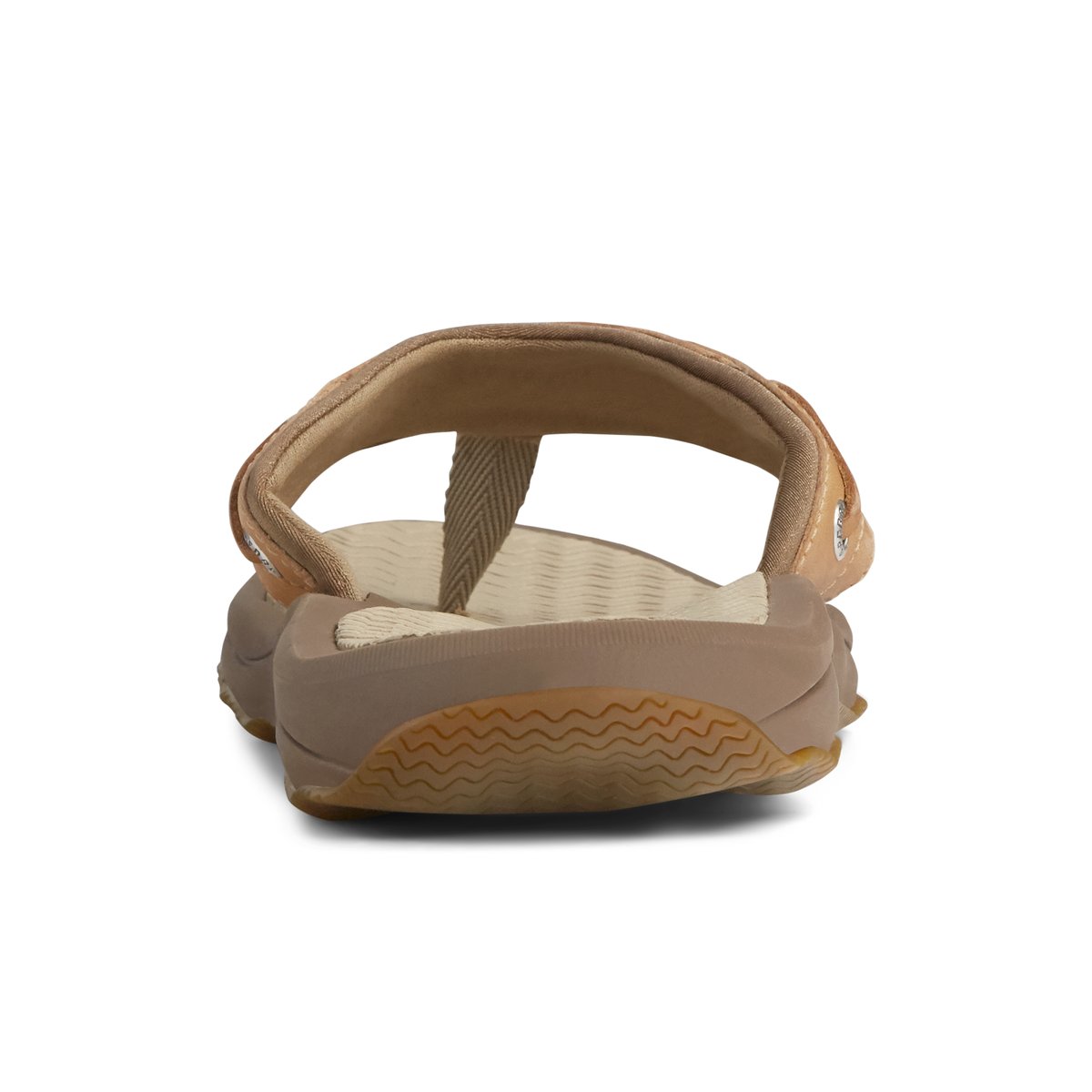 Beige Sperry Outer Banks Flip Flop | 7834-AOVXP