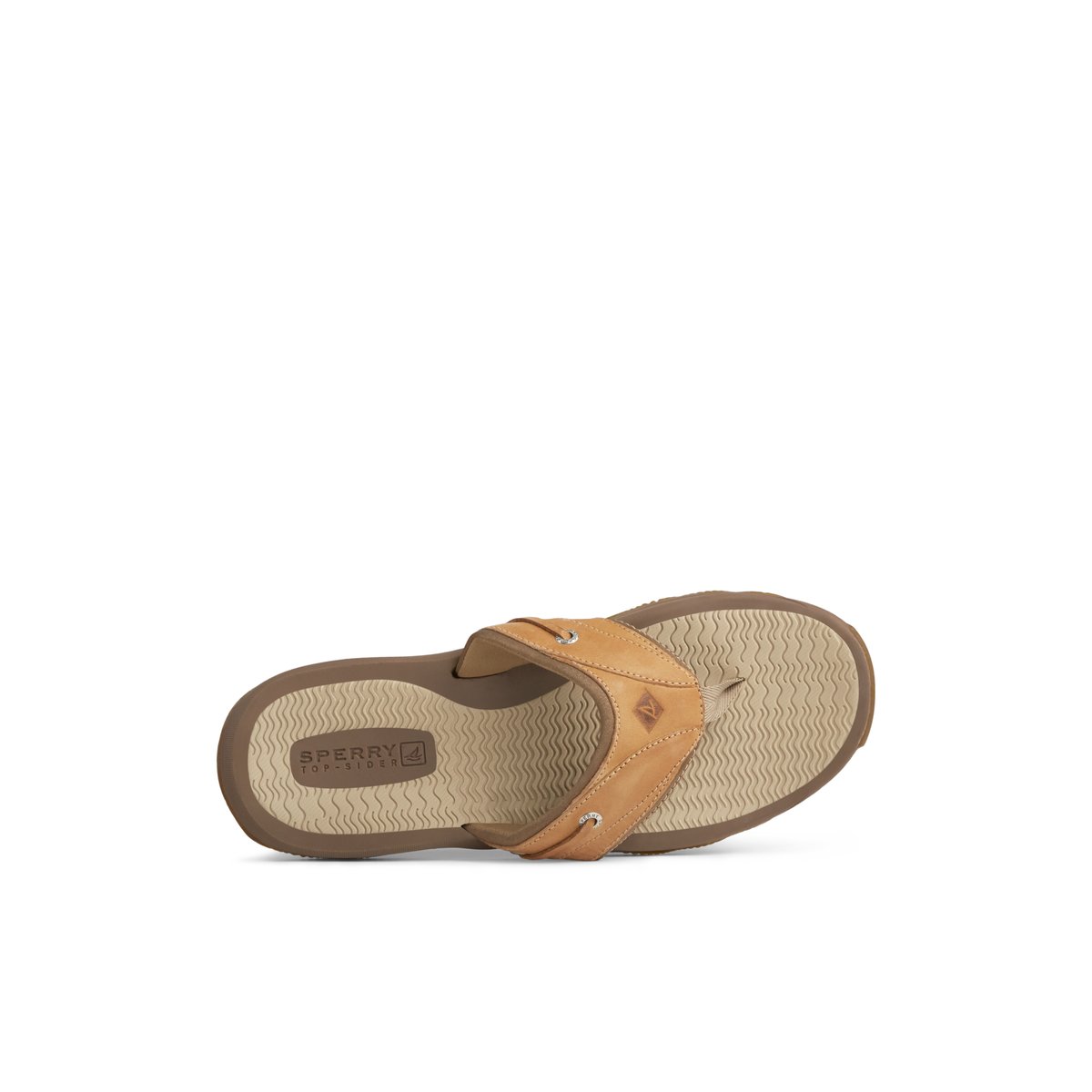 Beige Sperry Outer Banks Flip Flop | 7834-AOVXP