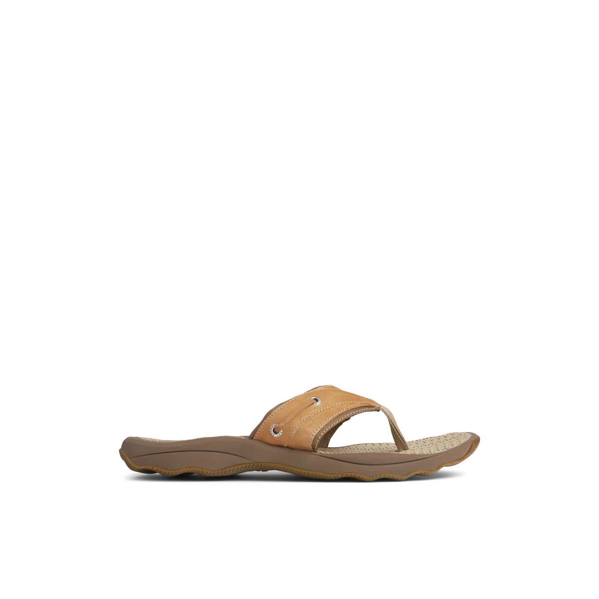 Beige Sperry Outer Banks Flip Flop | 7834-AOVXP