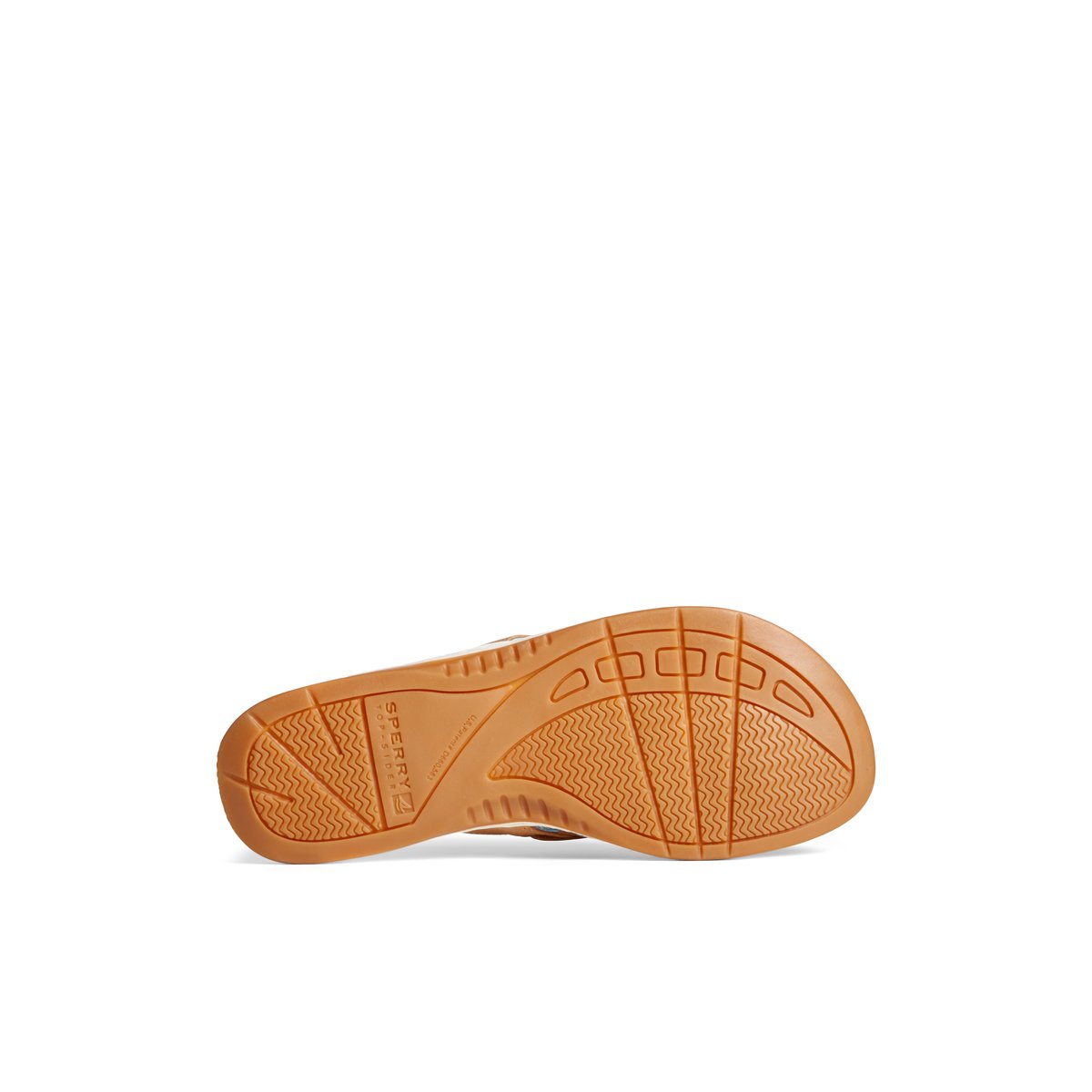 Beige Sperry Seafish Leather Flip Flop | 2653-OGXJZ