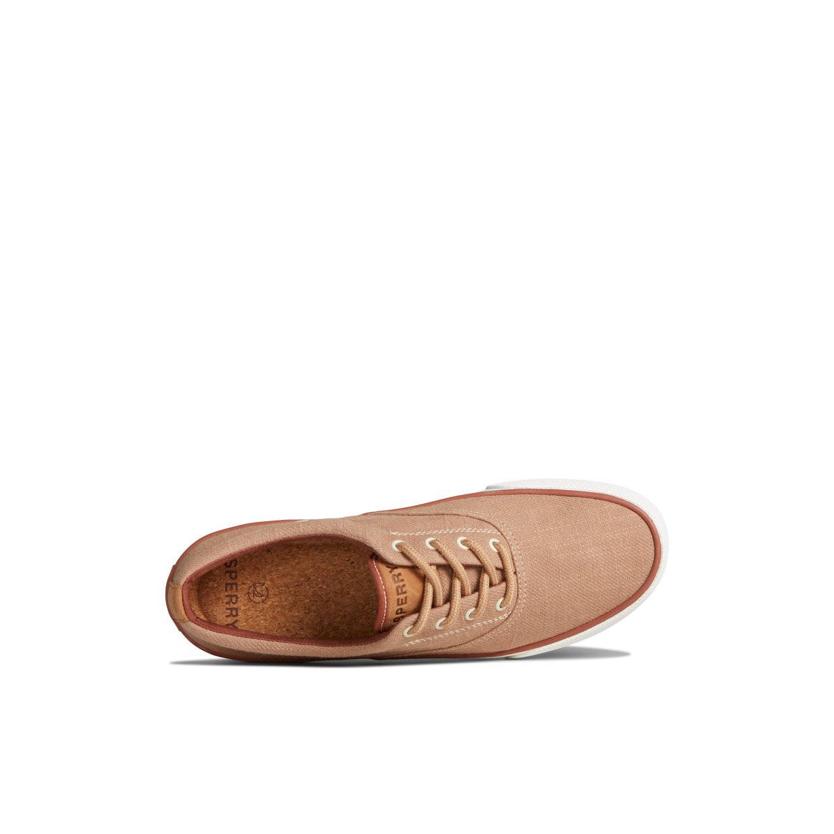 Beige Sperry Striper II Slub Linen Sneaker | 4937-KXYDB