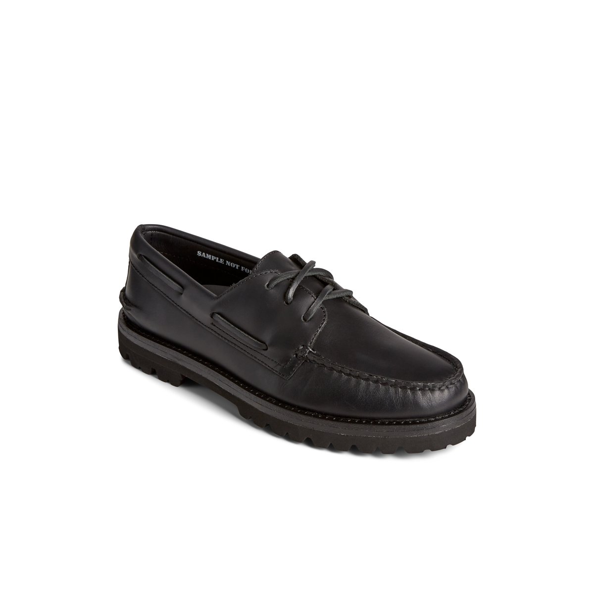 Black Sperry Authentic Original 3-Eye Vibram Boat Shoe | 6875-PZVYB