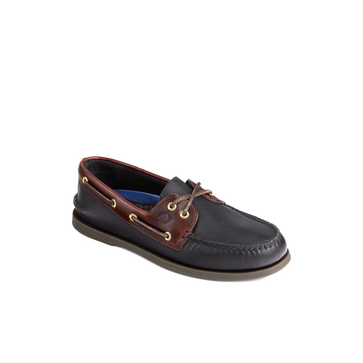 Black Sperry Authentic Original Leather Boat Shoe | 3762-RFEIK