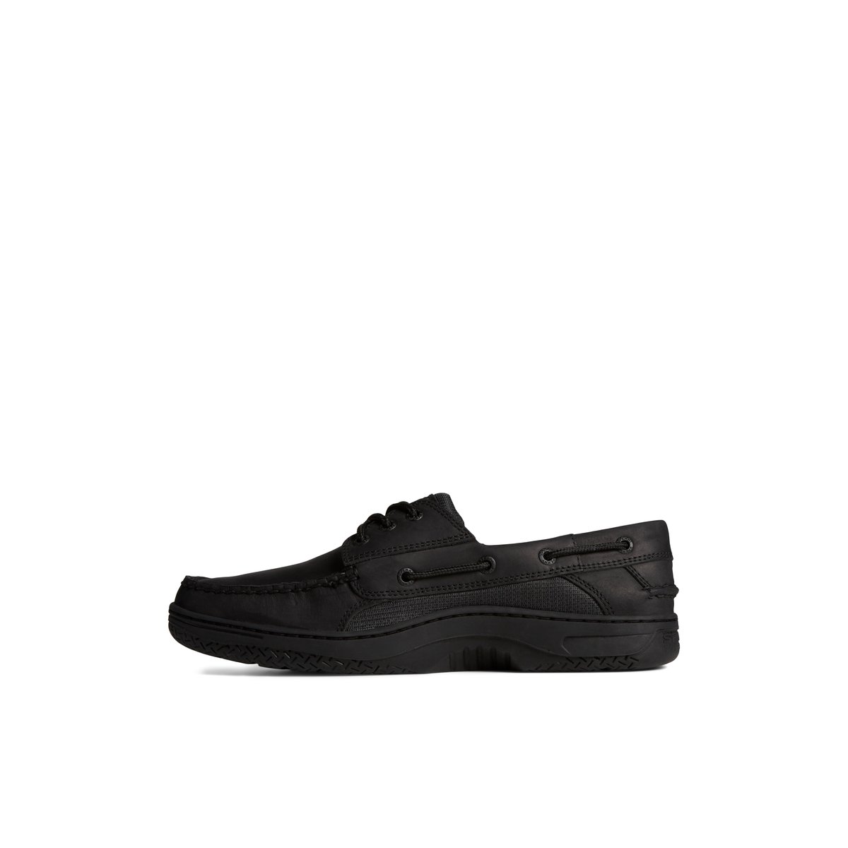 Black Sperry Billfish 3-Eye Leather Boat Shoe | 0362-PVRAN