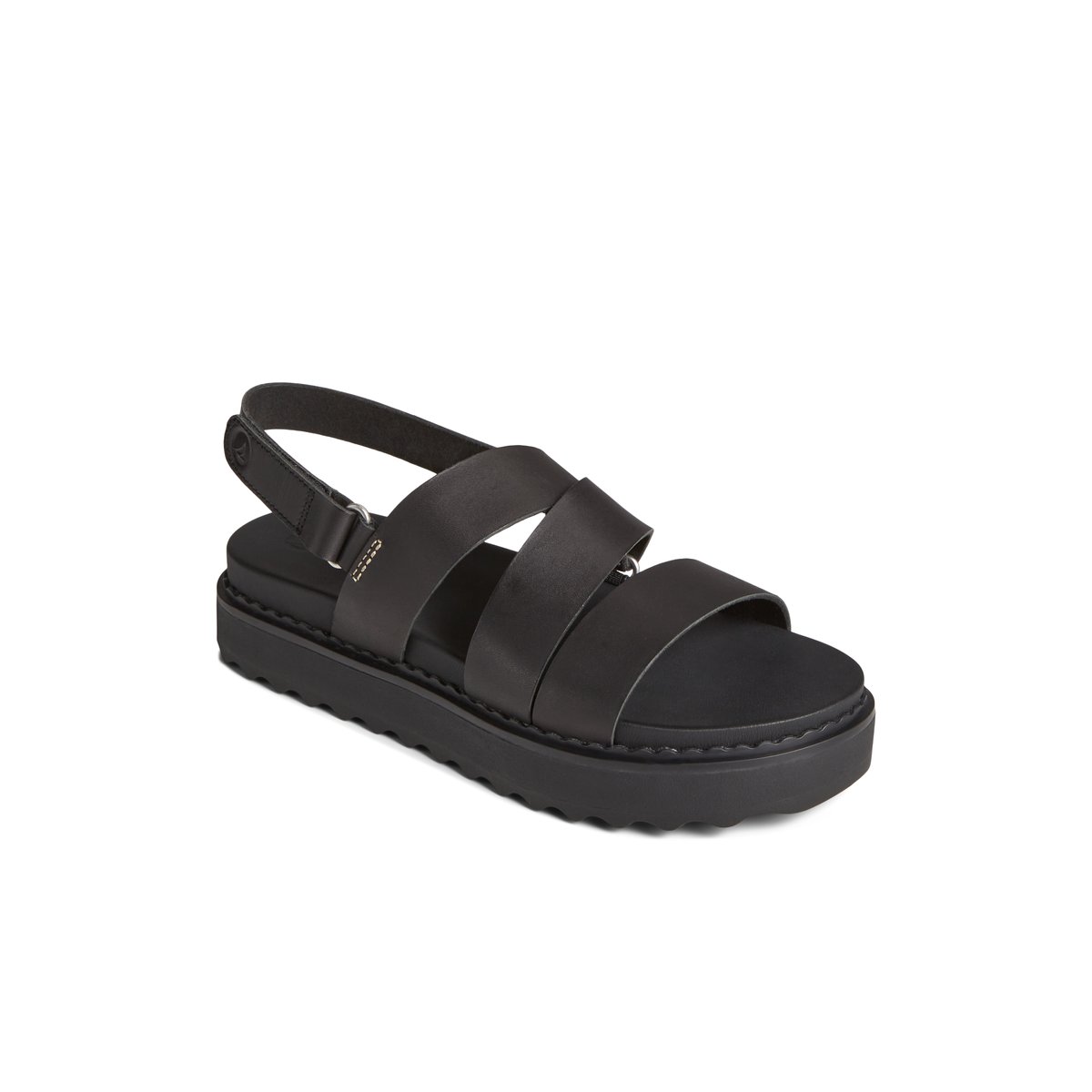 Black Sperry Cami Flatform Sandal | 2714-KQFEH