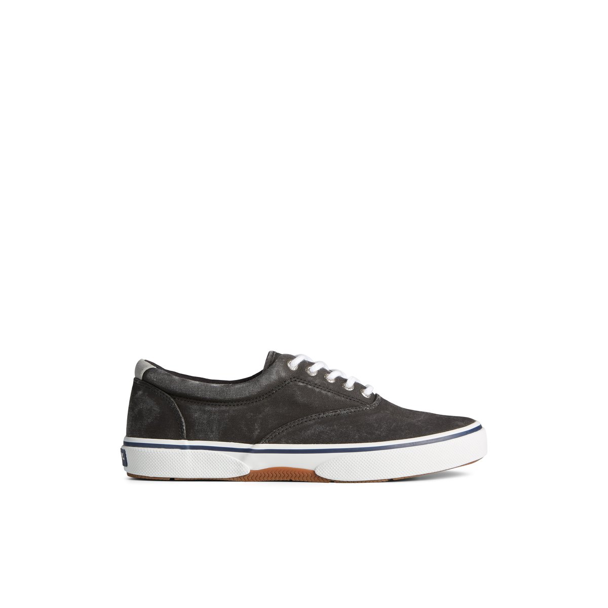 Black Sperry Halyard CVO Salt Washed Sneaker | 6537-DCKJZ