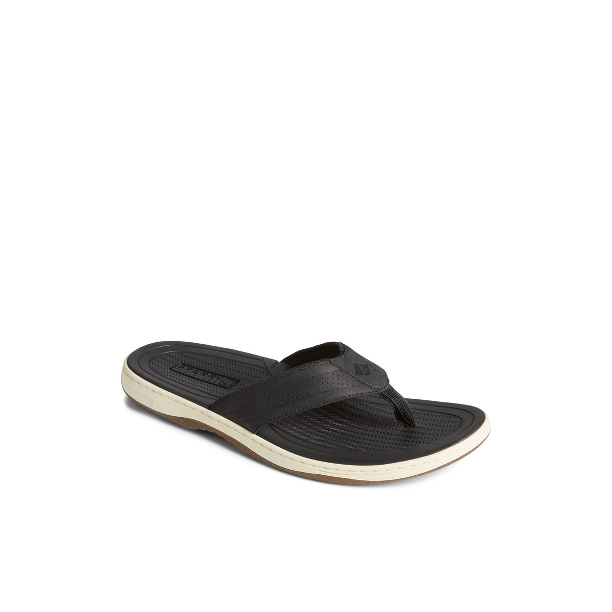 Black Sperry Havasu Perf Flip Flop | 8509-UHDPB