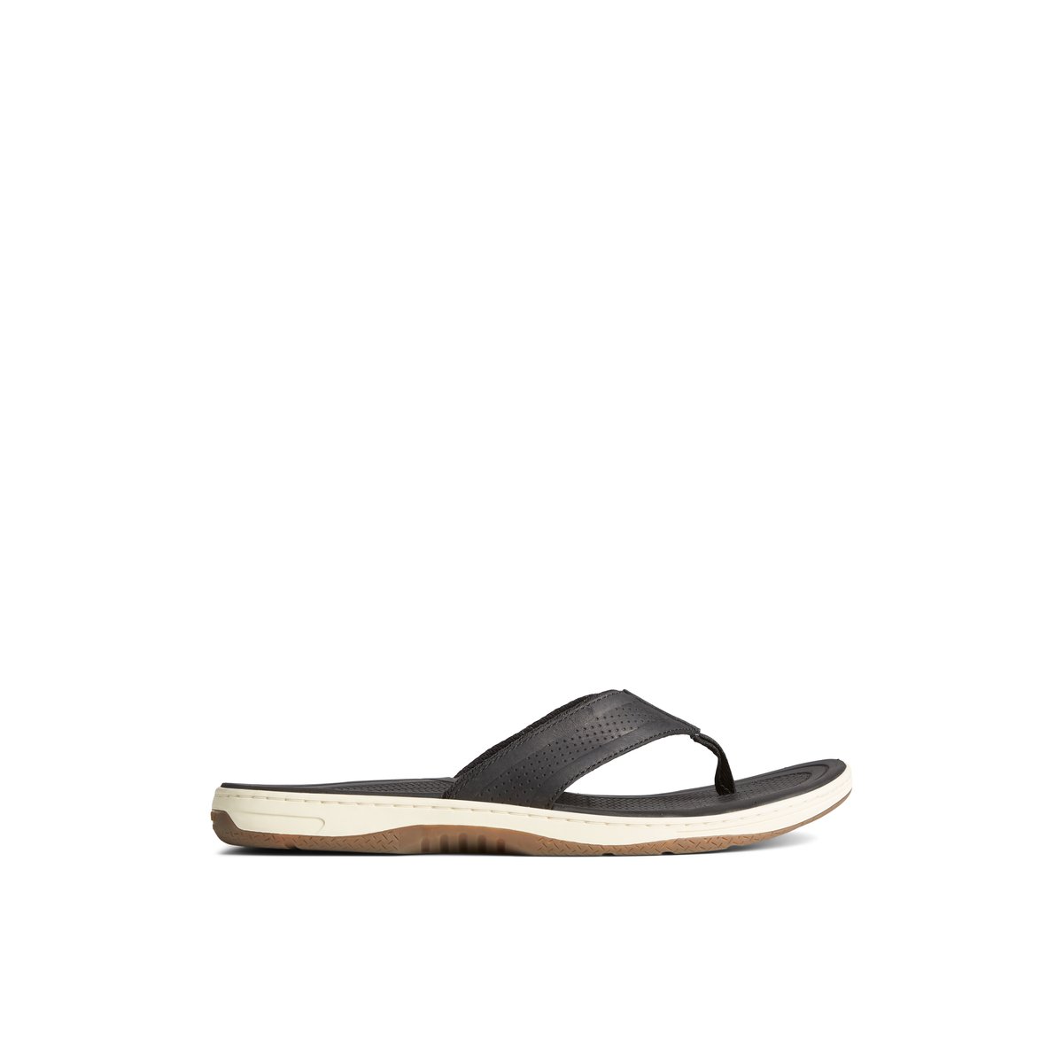 Black Sperry Havasu Perf Flip Flop | 8509-UHDPB