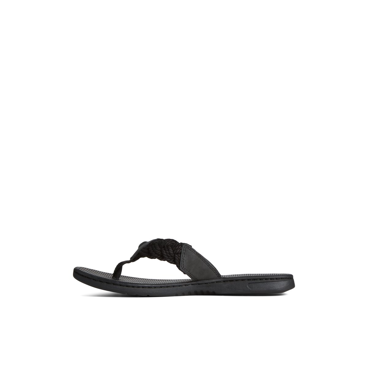 Black Sperry Parrotfish Braid Sandal | 0263-MCUVP