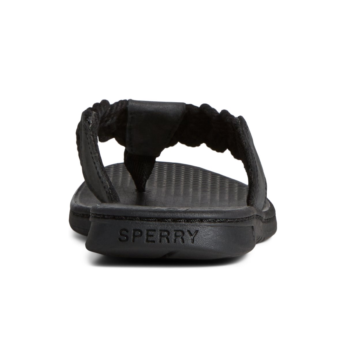 Black Sperry Parrotfish Braid Sandal | 0263-MCUVP