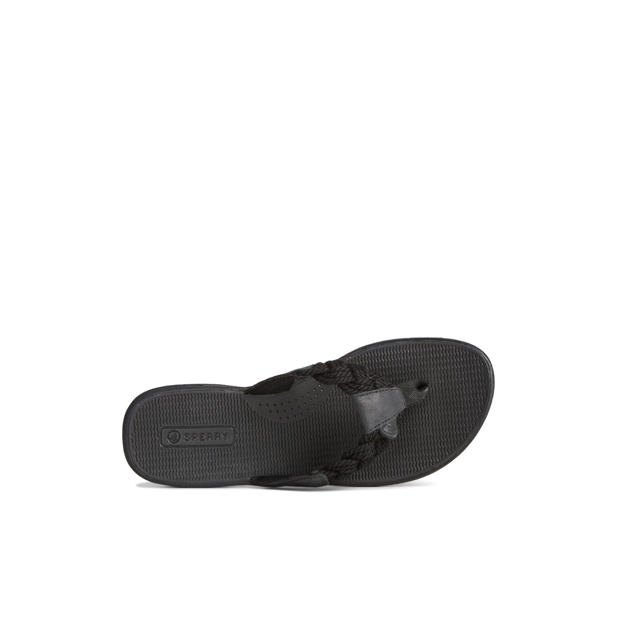 Black Sperry Parrotfish Braid Sandal | 0263-MCUVP