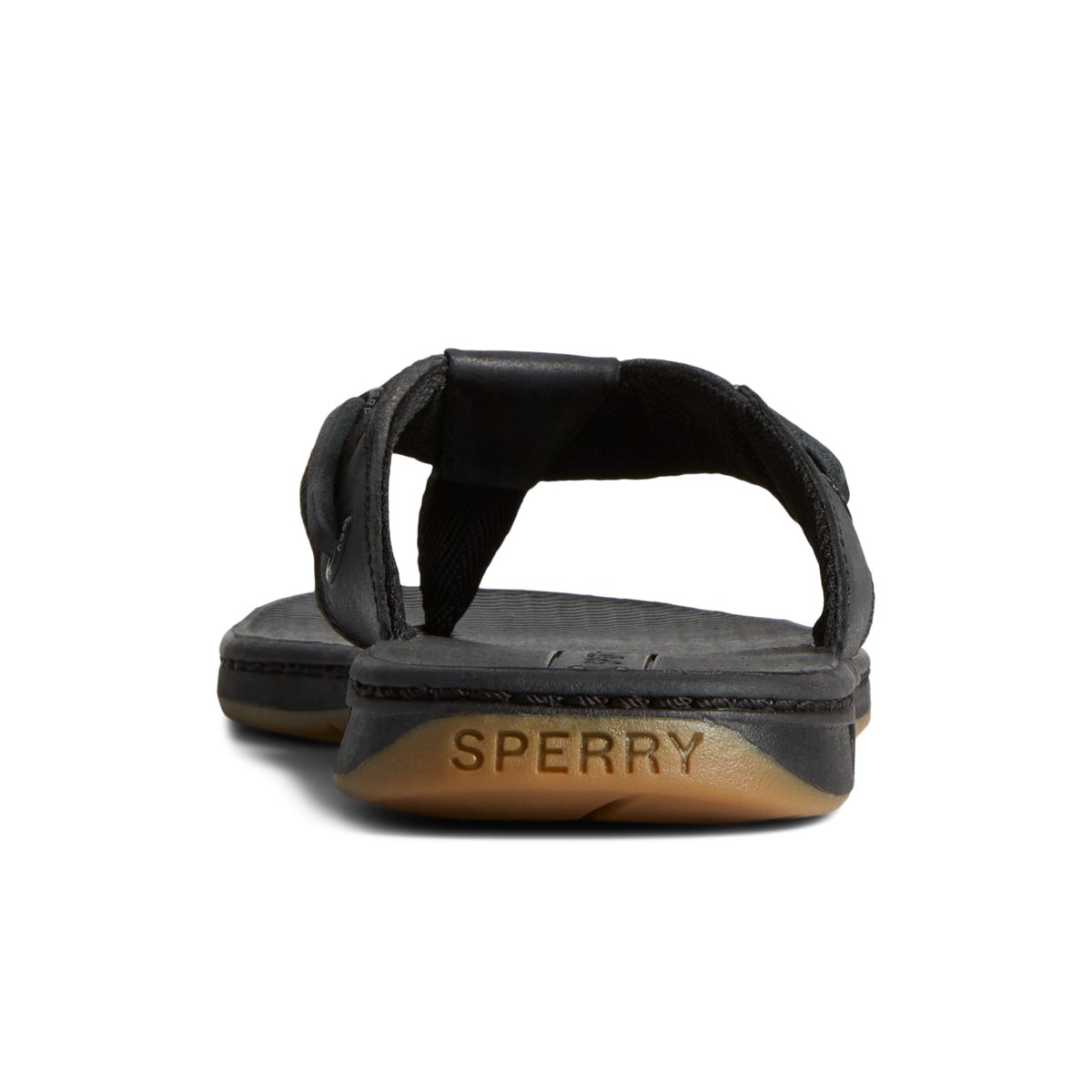 Black Sperry Seafish Flip Flop | 3285-HTYZB