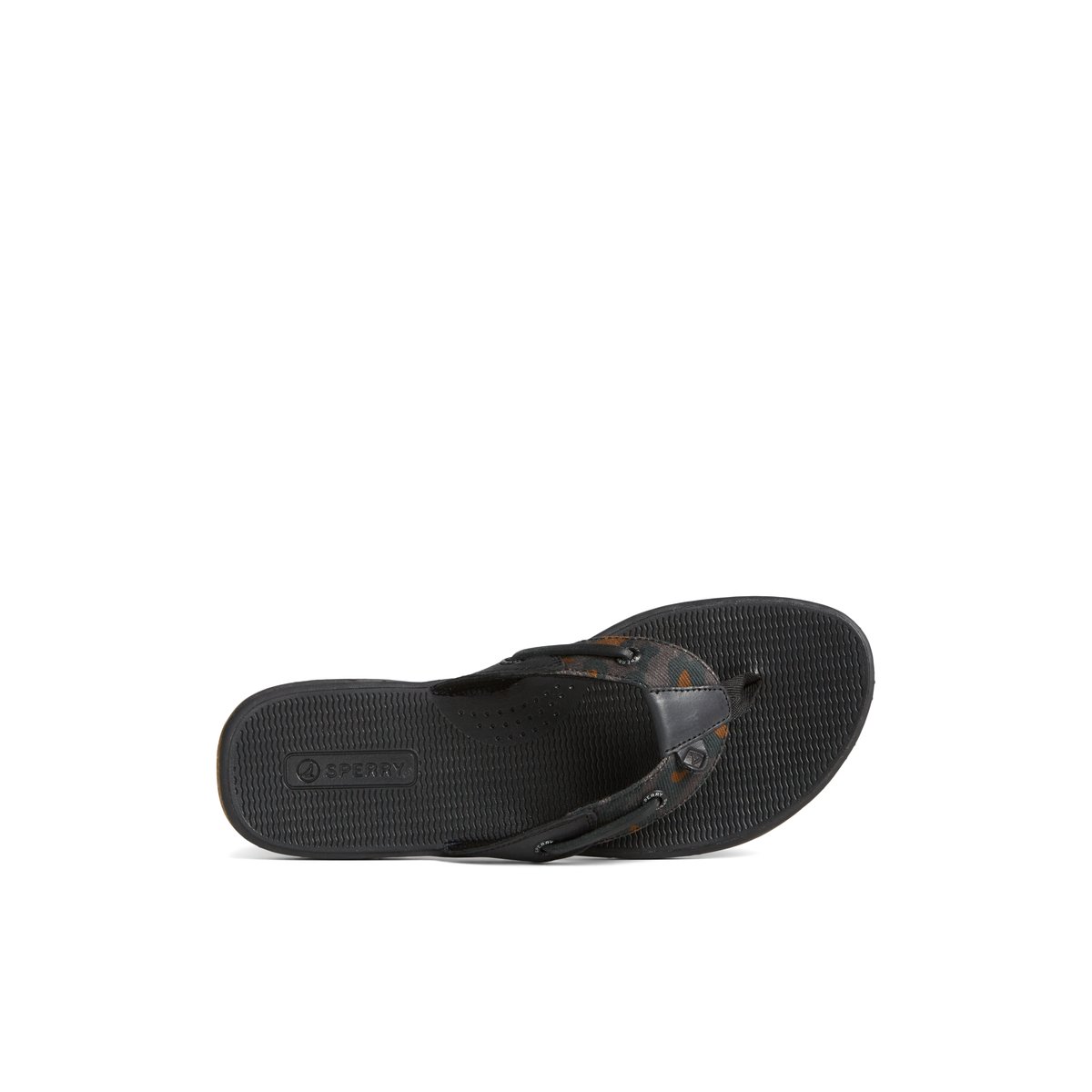 Black Sperry Seafish Flip Flop | 3285-HTYZB