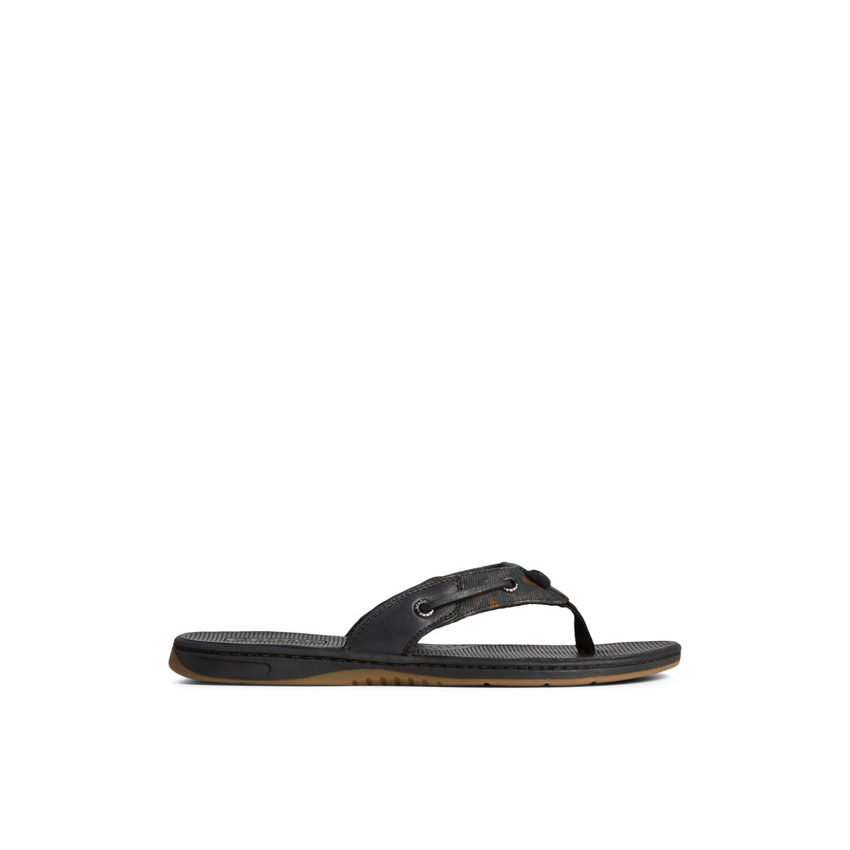 Black Sperry Seafish Flip Flop | 3285-HTYZB