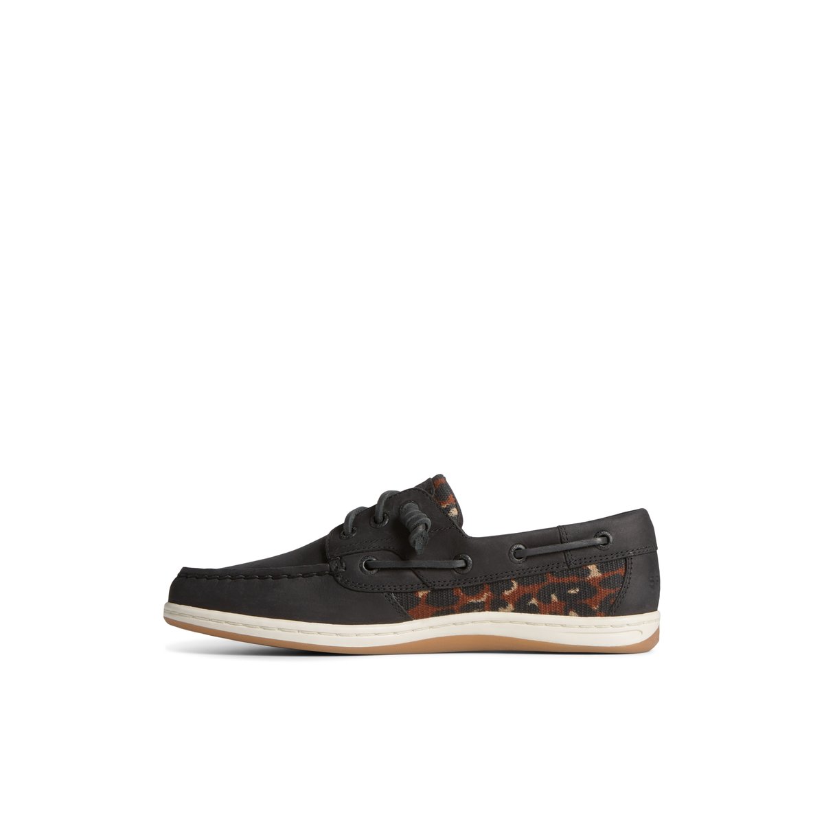 Black Sperry Songfish Cheetah Boat Shoe | 4659-PZJDB