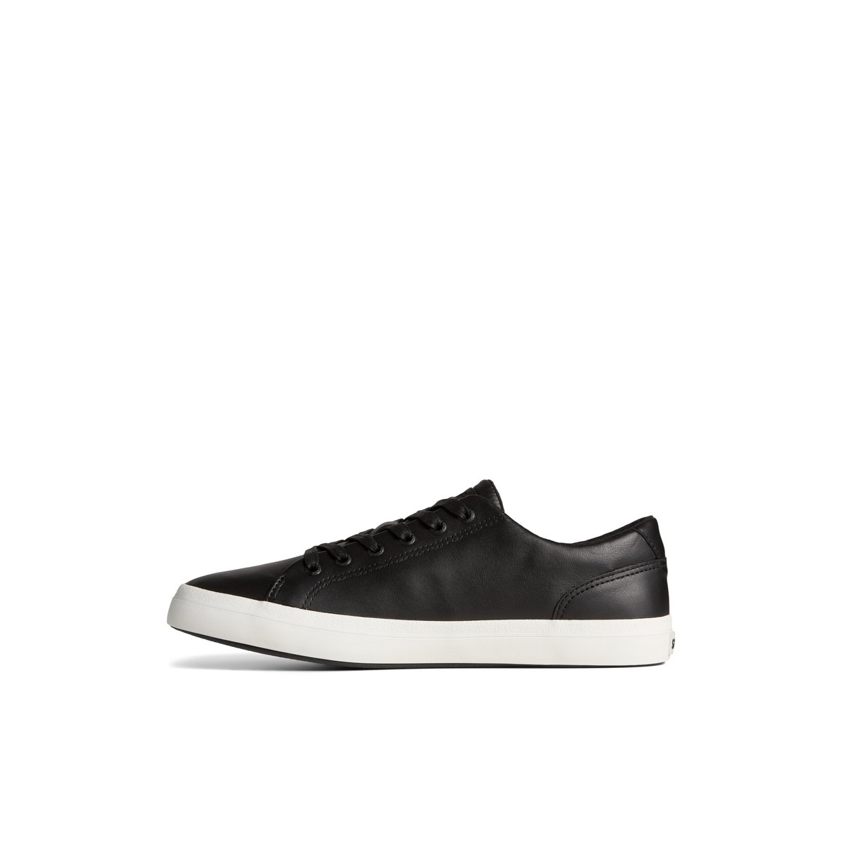 Black Sperry Striper II LLT Leather Sneaker | 3726-JOVIT