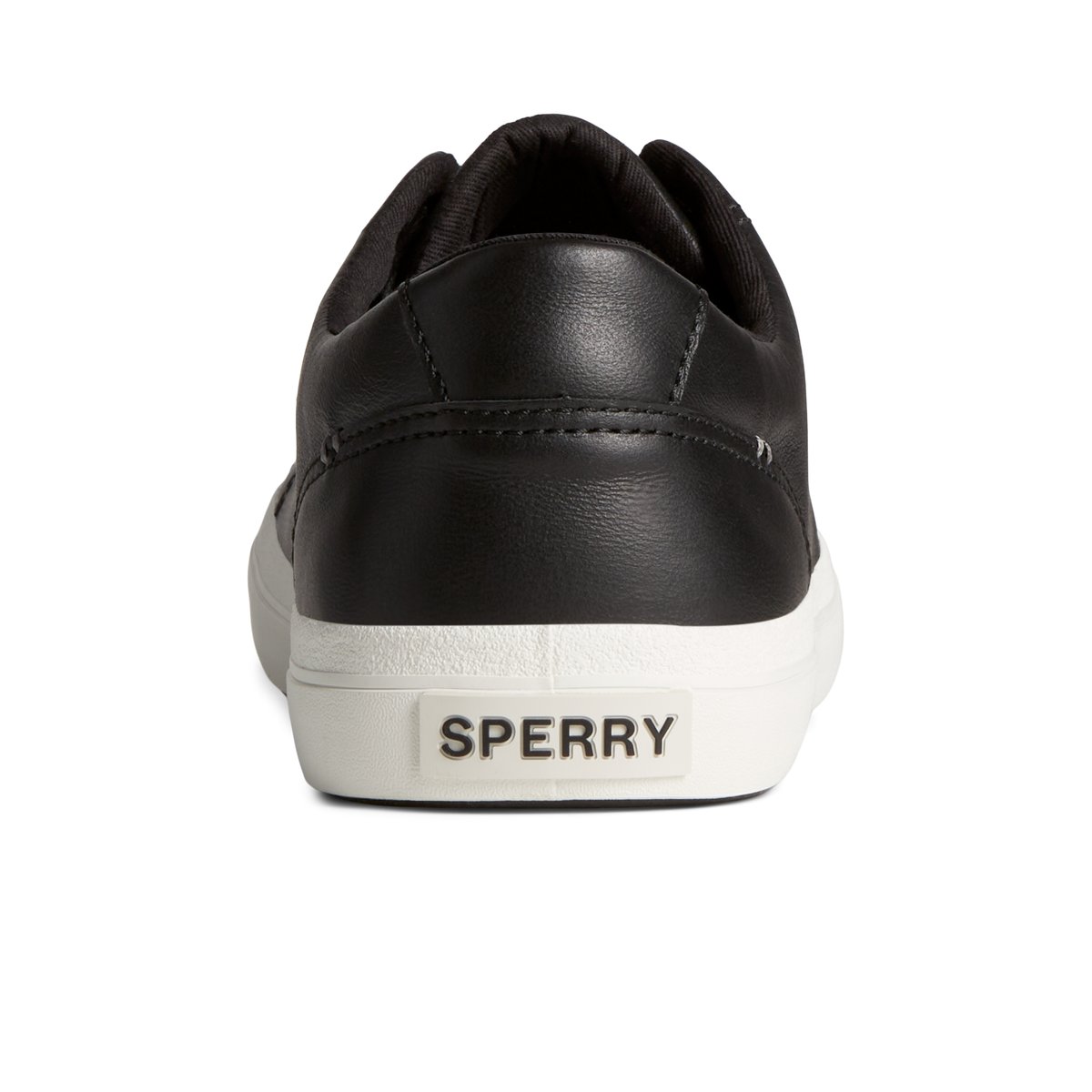 Black Sperry Striper II LLT Leather Sneaker | 3726-JOVIT