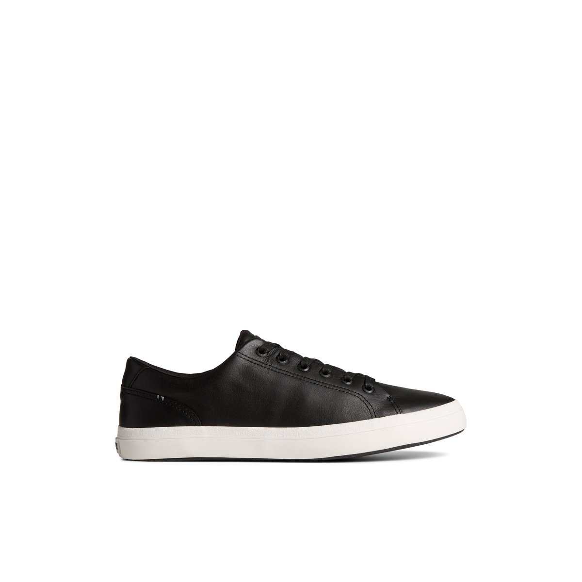 Black Sperry Striper II LLT Leather Sneaker | 3726-JOVIT