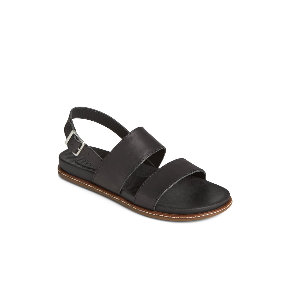 Black Sperry Waveside PLUSHWAVE Backstrap Sandal | 4396-DBEJI