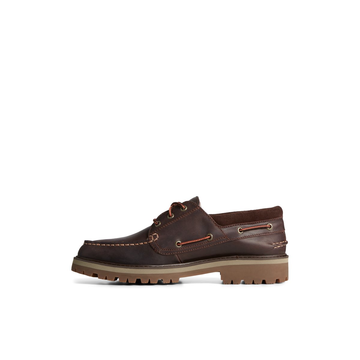 Brown Sperry Authentic Original Unlined Lug 3-Eye Boat Shoe | 9852-PELJS